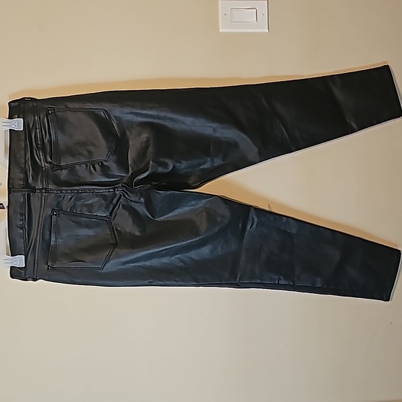 Social Standar by Sanctuary Women's Faux Leather Ankle Skinny Jeans Size 14 Blac - Picture 6 of 14